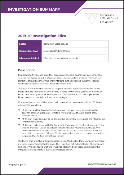 Cover of Investigation Eliza