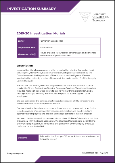 Cover of Investigation Moriah